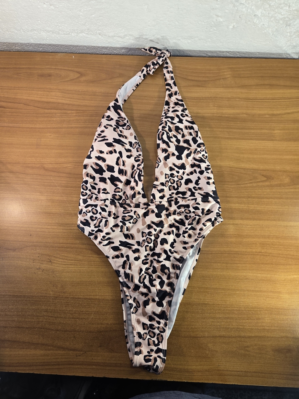Shein Leapord Print Swimsuit Brown & Black One Piece Animal Print Size Med New